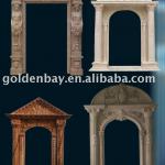 Model: SC-037 entry entrance marble arch arched doorarchway marble door frame marble surronding hand carved statue outdoor