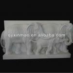 250cmX120cm white marble elephant relief
