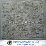 Carved stone wall decoration, relief sculpture