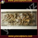 Decor Antique Stone Man and Horse Relief REFN-027