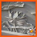 Hand Carved Nature Stone Flower Reliefs Sculpture