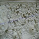 white marble flower relief carving