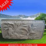 stone relief with flower carving