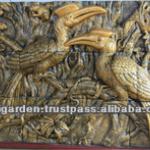 Carved stone wall decoration Bird wall decoration carved stone wall art relief
