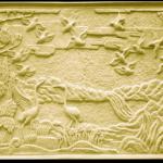 Fiberglass relief - Western style Fairy relief wall sculpture