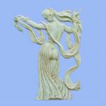 Sandstone relief - Antique style fairy relief wall sculpture
