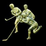 Fiberglass relief - sport Hockey wall sculpture