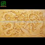 Yellow Marble Dragon Relief Carving-HT-H-FD034(dragon relief)
