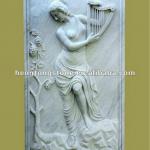 White Marble Wall Hanging Relief-HT-H-FD021