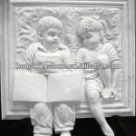 Hand Carved Marble Child Relief