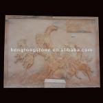 Chinese Style Marble Horse Statue Relief