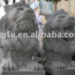 Vivid lion stone sculpture by handicraft