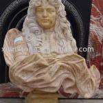 Beige carved marble bust