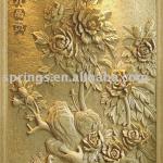 wall relief sculpture Peony flower carving