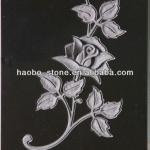 Natural Stone Carving Flower Sculpture On Monument-HB-Natural Stone Carving Flower Sculpture