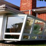 flat roof luxry look winter garden sun house