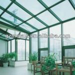 glass house sliding roof