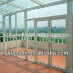 Gable roof aluminum glass sunroom