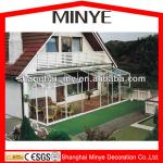 Minye nice design aluminum profile glass sunroom/greenroom/house/garden house/warm room/show room system