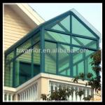 Sun house with blue lake glass