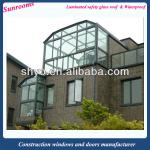 aluminium glass commercial garden greenhouse for sale