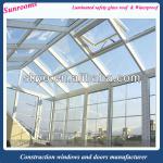 insulated tempered mini aluminum glass greenhouse