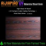 High glossy wood gain panel with uv coating