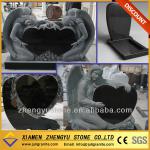 Angle Heart Shape Granite Monument Chinese Black Granite Tombstone
