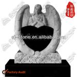 America &amp; Canadan style granite carving angel heart headstone Design No.60000-000-21 gravestone designs small tombstone