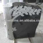 Tree shape Shanxi black granite tombstone