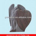 heart shape angel granite tombstone