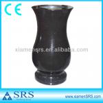 Black beauty granite headstone vases
