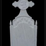 white marble headstone