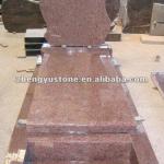 Red Granite European Tombstone and Gravestone