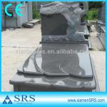 Euro style granite tombstone