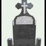 funeral tombstone with flower carving