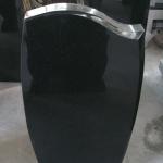 Russian Style Shandong Black Granite Tombstone J5