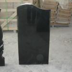 Russian Style Shandong Black Granite Tombstone J2