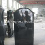 Russian Style Shandong Black Granite Tombstone H4
