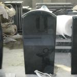 Russian Style Shandong Black Granite Tombstone J3