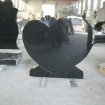 Russian Style Shandong Black Granite Tombstone H9