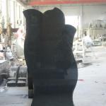 Russian Style Shandong Black Granite Tombstone J7