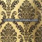 Flocking watrproof gold foil wall paper