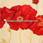 Flowers oil printing wall murals for bedroom decor