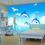 sea gull &amp; dolphin wallpaper mural, E116