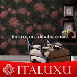 2013 hot pvc rubber wallpaper vinyl wallpaper rose flower modern pvc wallpaper