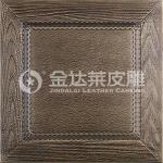 Jindalai water proof 3D leather wall panel for interior decoration