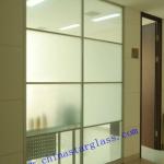 10mm Auto Grade Bath Screens with Acid Eched Figured Glass 4-8MM