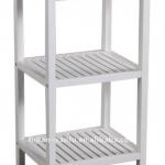 3-tier white wooden bathroom shelf BL11-037