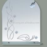 4mm silver bathroom mirror with lamp 009